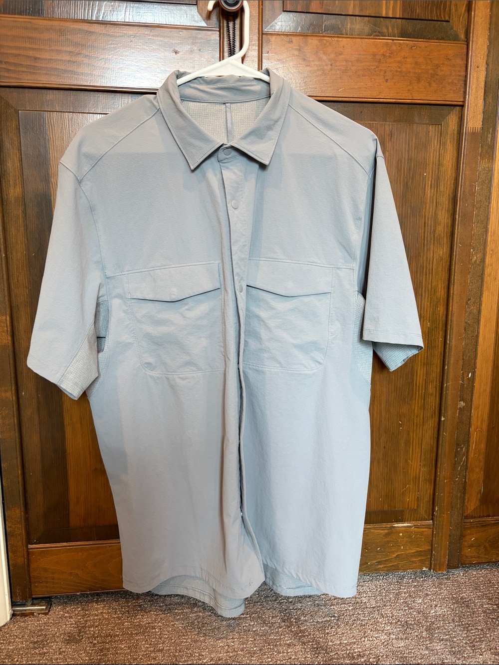lululemon athletica Light Gray Short-Sleeve Shirt Jacket